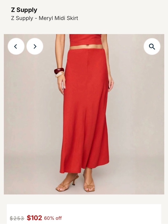 Z Supply Dresses & Skirts - Z Supply Meryl Skirt Maxi Red Size Medium nwt
